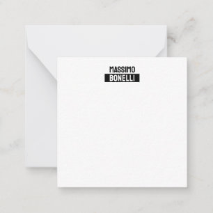 Eigenname Minimalistisch Modern Schlicht Schwarz W Mitteilungskarte