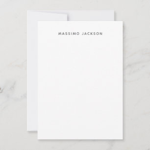 Eigenname Minimalistisch Modern Schlicht Schwarz W Mitteilungskarte
