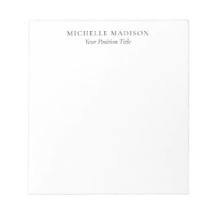 Eigenname Mode Trendy Minimalistisch Professionell Notizblock