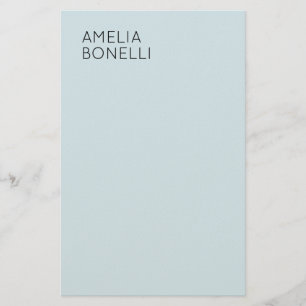 Eigenname Modern Minimalistisch Professionell Blau Briefpapier