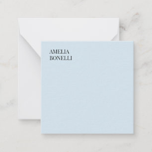Eigenname Modern Minimalistisch Professionell Blau Mitteilungskarte