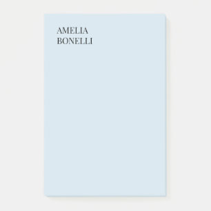 Eigenname Modern Minimalistisch Professionell Blau Post-it Klebezettel