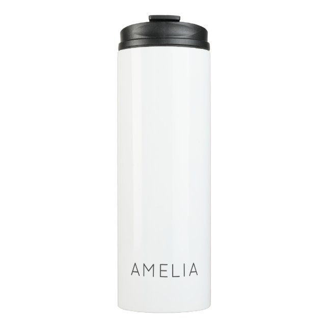 Eigenname Moderner Minimalistischer Beruflicher Sc Thermosbecher (Vorderseite)