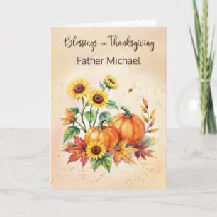Eigenname Priester Segen zu Thanksgiving Karte