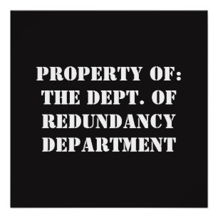 Eigenschaft "Redundanz" Poster