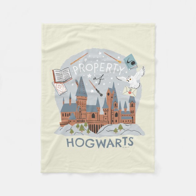 Eigenschaft von Hogwarts Cartoon Graphic Fleecedecke (Vorderseite)