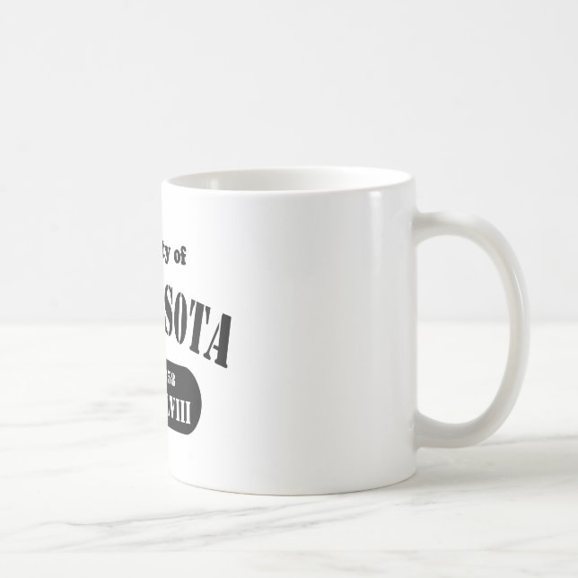 Eigenschaft von Minnesota - schwarzer Text Kaffeetasse (Rechts)