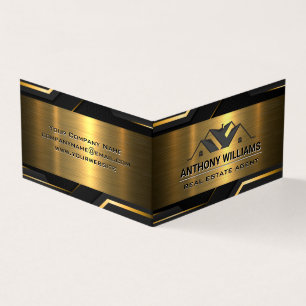 Eigenschaften für Real Anwesen   Gold Black Visitenkarten