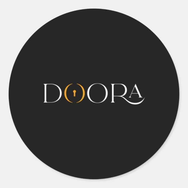 Eigenschaften von Doora Runder Aufkleber (Vorderseite)