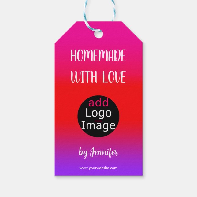 Eigenständig mit Liebe Berufliches, individuell an Geschenkanhänger (Vorderseite)