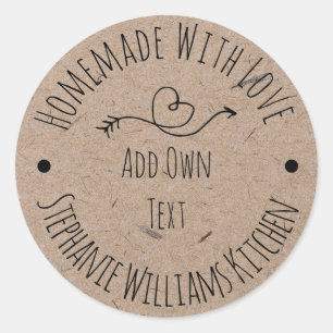 Eigenständig mit Liebe-Kraft-Papieretikett Handg Runder Aufkleber