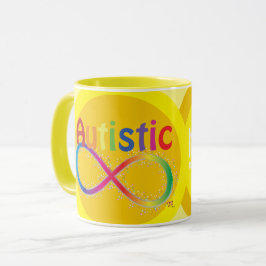 Eigentlich Autistic Rainbow Infinity Coffee Tasse