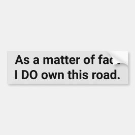 Eigentlich besitze ich diese Straße lustig Autoaufkleber