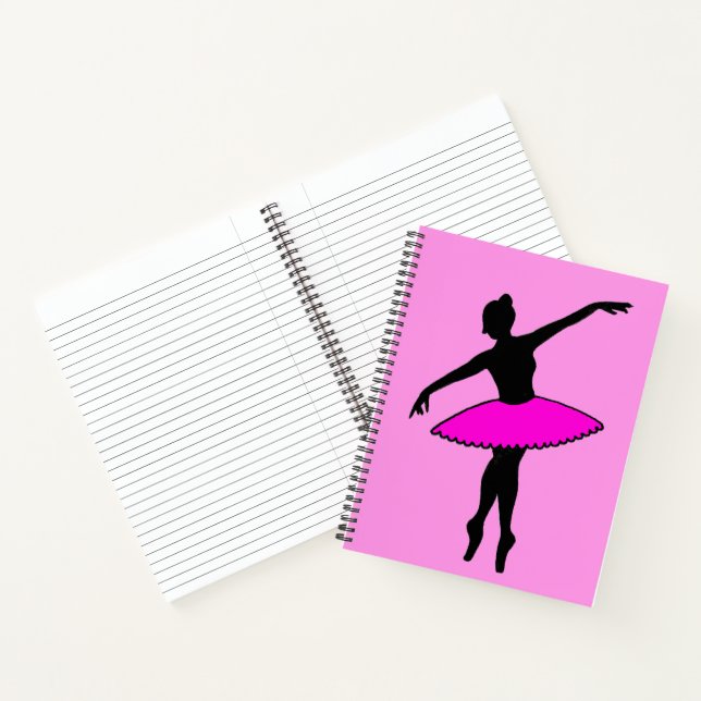 Eigentum an Personalisiertem rosa Balletttänzer Tu Notizbuch (Innenseite)