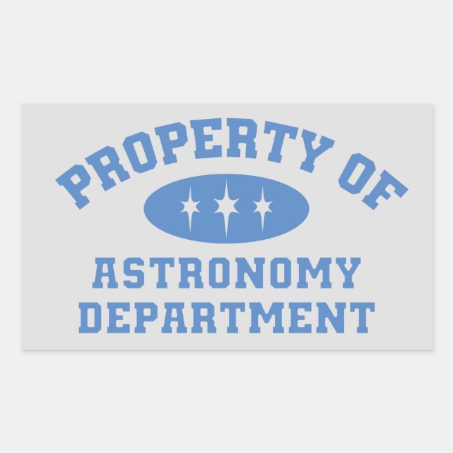 Eigentum der Abteilung Astronomie Rechteckiger Aufkleber (Vorderseite)