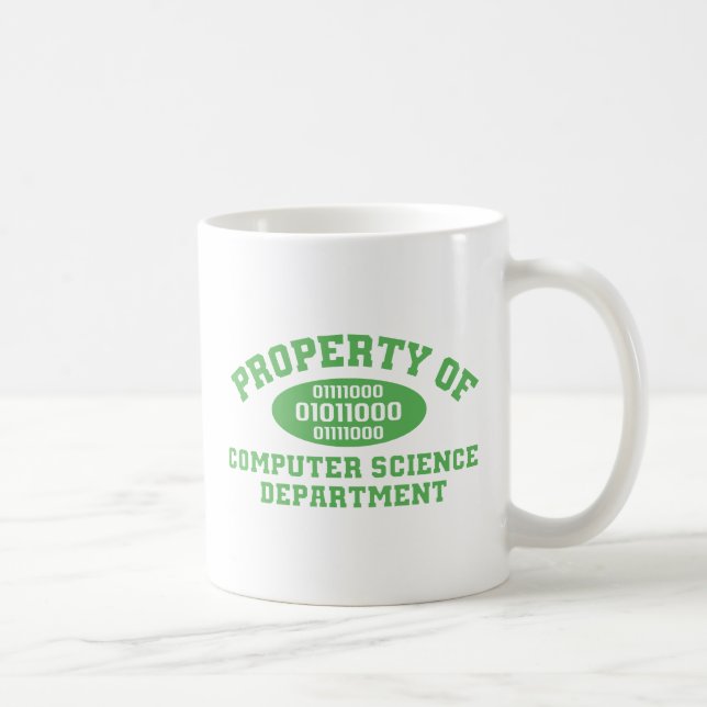 Eigentum der Abteilung Informatik (grün) Kaffeetasse (Rechts)