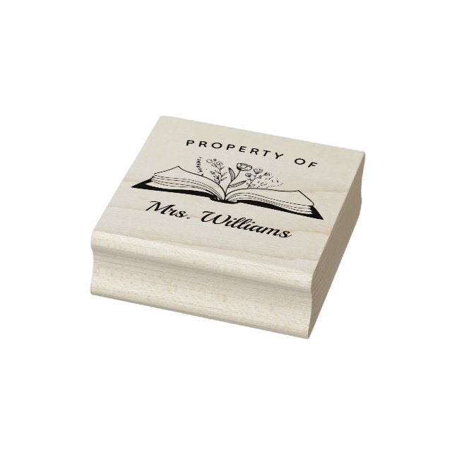 Eigentum des benutzerdefinierten Lehrernamen Offen Gummistempel (Stempel)