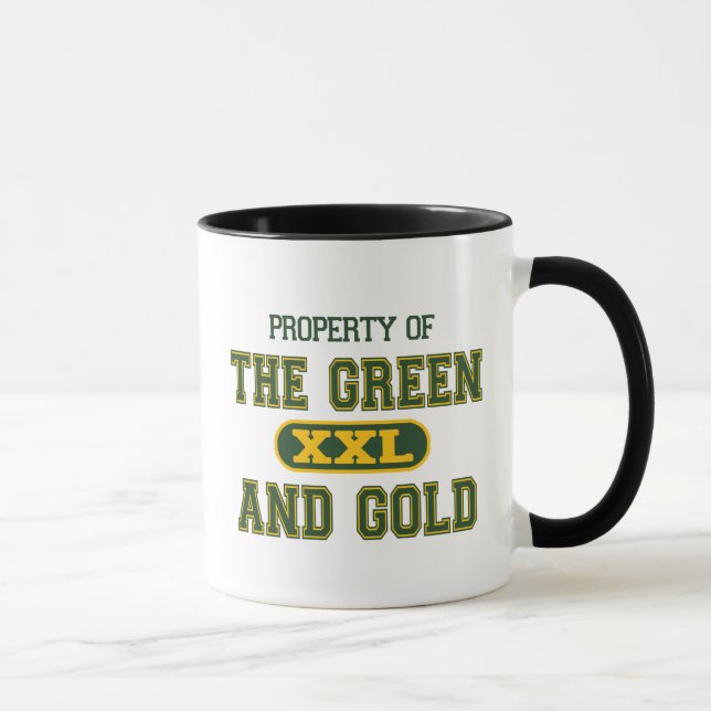 Eigentum des Grüns und des Gold1 Tasse (Rechts)