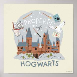 Eigentum des Hogwarts-Cartoons Grafik Poster