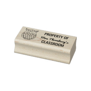Eigentum des Lehrers Unterrichtsraum Cartoon Gummistempel