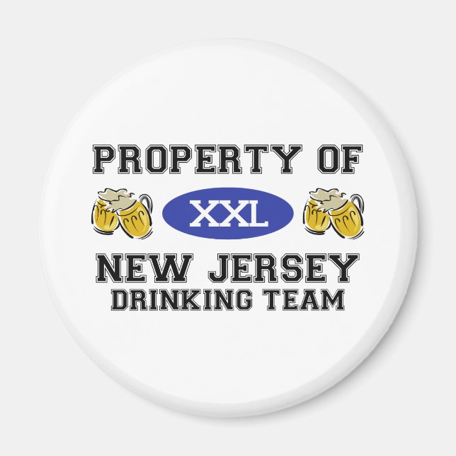 Eigentum des New Jersey Drinking Teams Magnet (Vorne)