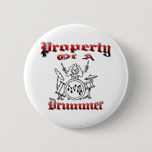 Eigentum eines Schlagzeugers Button
