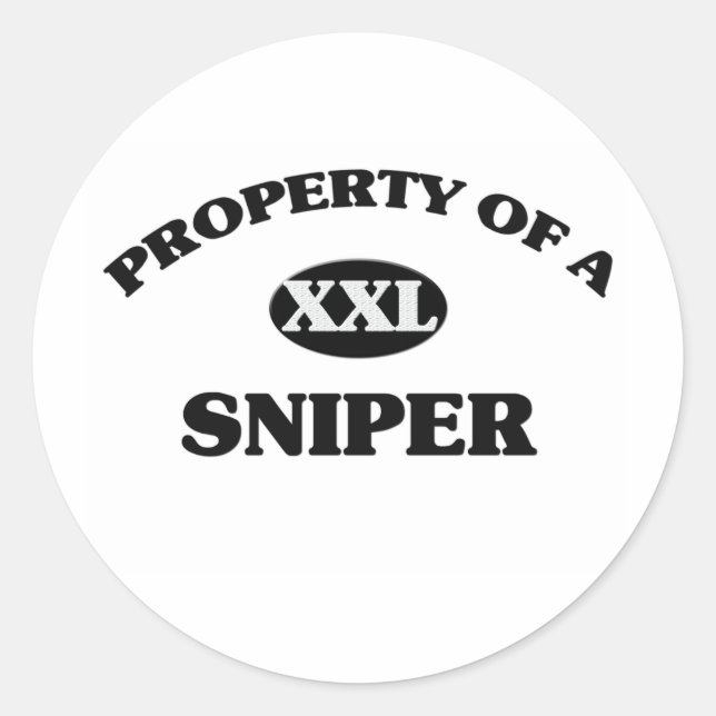 Eigentum eines SNIPERS Runder Aufkleber (Vorderseite)
