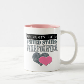 Eigentum eines US-Feuerwehrmanns Zweifarbige Tasse