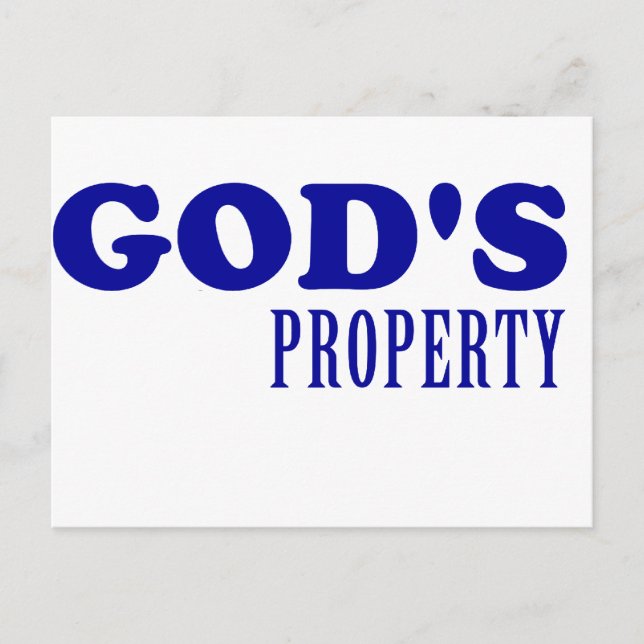 Eigentum Gottes Postkarte (Vorderseite)