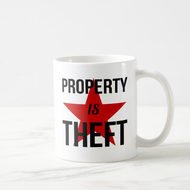 Eigentum ist Diebstahl - Kaffeetasse (Rechts)