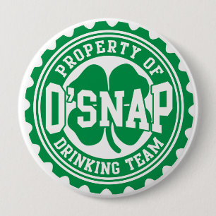 Eigentum O'snap irischen trinkenden Teams Button