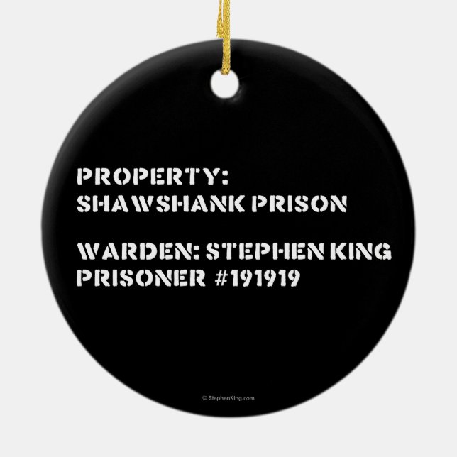 Eigentum: Shawshank Gefängnis Keramik Ornament (Hinten)