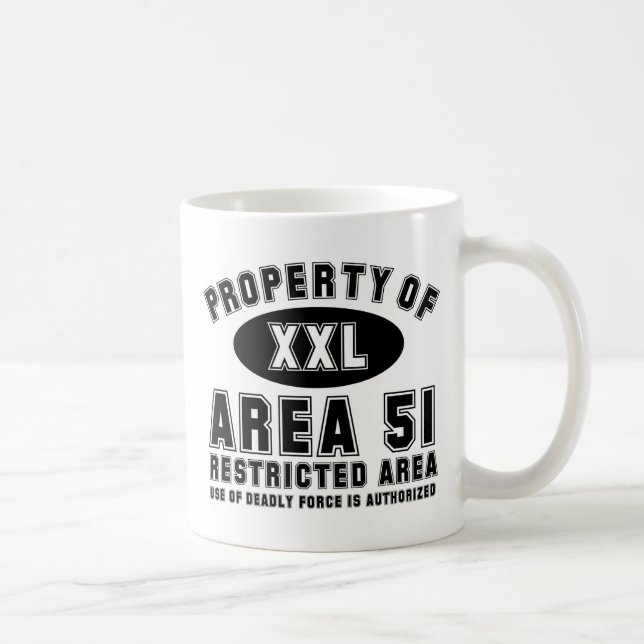 Eigentum von Bereich 51 Kaffeetasse (Rechts)
