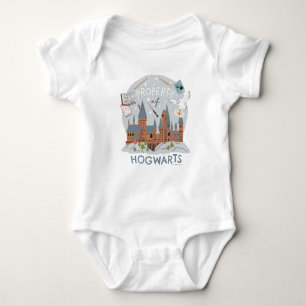 Eigentum von Hogwarts Cartoon-Grafik Baby Strampler