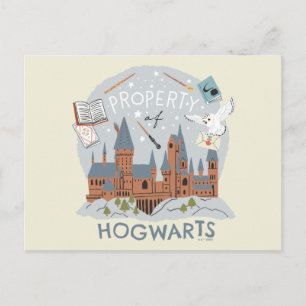 Eigentum von Hogwarts Cartoon-Grafik Postkarte