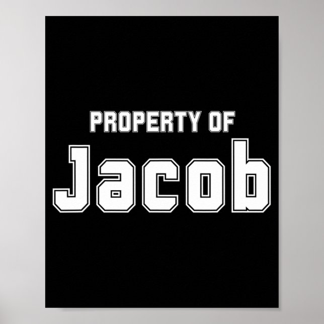 Eigentum von Jacob Funny Bachelorette Geschenke fü Poster (Vorne)