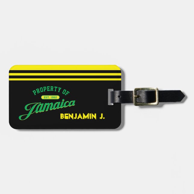 Eigentum von Jamaika Gepäckanhänger (Vorderseite horizontal)
