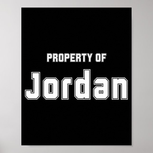 Eigentum von Jordan Funny Bachelorette Geschenke f Poster (Vorne)
