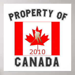 Eigentum von Kanada Souvenir Canadian Hockey Flag Poster