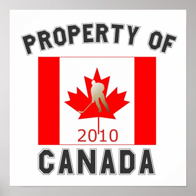 Eigentum von Kanada Souvenir Canadian Hockey Flag Poster (Vorne)