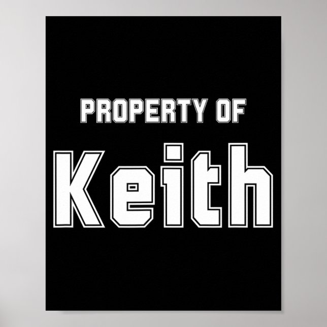 Eigentum von Keith Funny Bachelorette Geschenke fü Poster (Vorne)