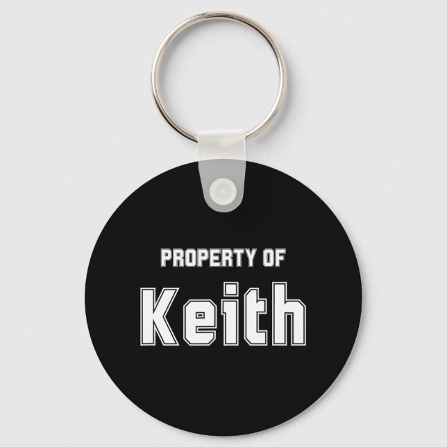 Eigentum von Keith Funny Bachelorette Geschenke fü Schlüsselanhänger (Vorderseite)