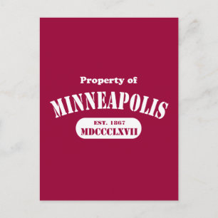 Eigentum von Minneapolis Postkarte