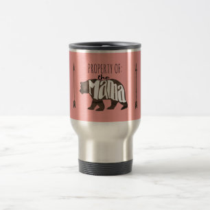 Eigentum von Mutter Bear Pink Reisebecher