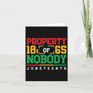 Eigentum von niemandem feiern Junetest 1865 Junet Karte