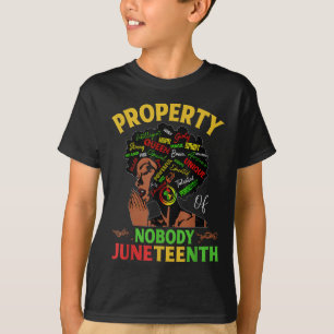 Eigentum von niemandem Jugendliche schwarze Geschi T-Shirt