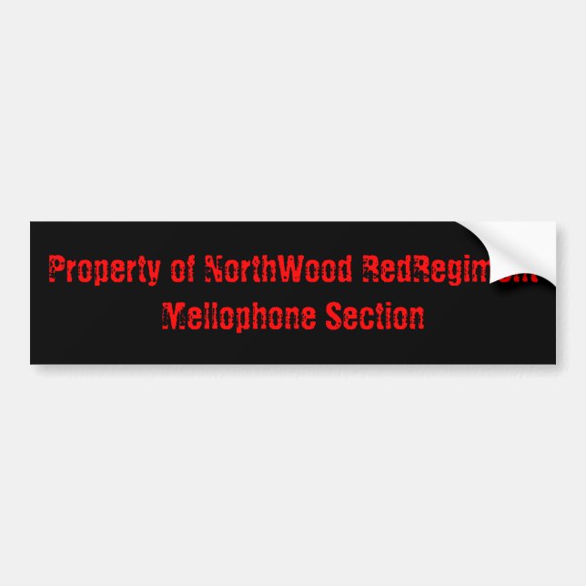 Eigentum von NorthWood RedRegimentMellophone sek… Autoaufkleber (Vorne)