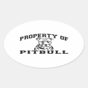 Eigentum von Pitbull Ovaler Aufkleber