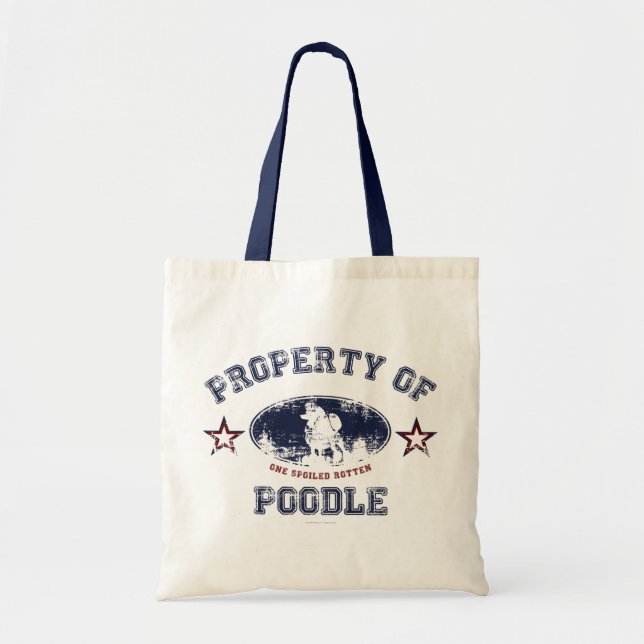 Eigentum von Poodle Tragetasche (Vorne)