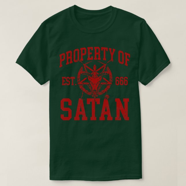 Eigentum von Satan T-Shirt (Design vorne)